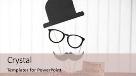  Presentation with greeting card - Slides featuring happy father's day background and a soft green colored foreground