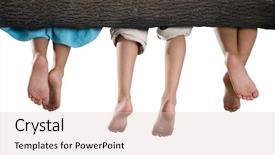  Presentation with three king - Amazing presentation theme having happy feet - three kids siting backdrop and a  colored foreground