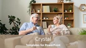  Presentation with senior living - Amazing presentation having happy-female-and-her-senior backdrop and a coral colored foreground