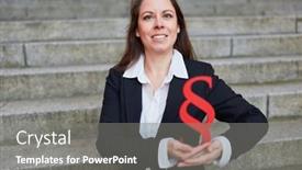  Presentation with law - Presentation having happy-female-lawyer-holding background and a gray colored foreground