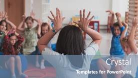  Presentation with trainee nurse sitting by female - Presentation design having happy-female-teacher-sitting background and a seafoam green colored foreground
