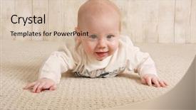  Presentation with happy birthday baby - Amazing slides having grey crowned crane balearica regulorum gibbericeps kenya africa backdrop and a coral colored foreground