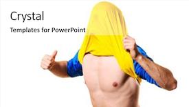  Presentation with multi sports soccer football basketball - Cool new theme with happy football or soccer player backdrop and a white colored foreground