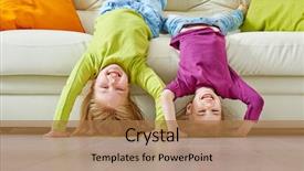  Presentation with together we - Beautiful presentation featuring happy friends having fun together backdrop and a coral colored foreground