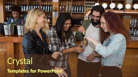  Presentation with tequila - Presentation theme enhanced with happy-friends-having-tequila-shot background and a tawny brown colored foreground