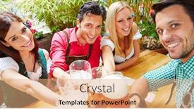  Presentation with beer garden - Cool new theme with happy-friends-in-bavaria backdrop and a coral colored foreground