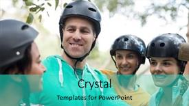  Presentation with friends - Audience pleasing slides consisting of happy friends interacting with each backdrop and a teal colored foreground