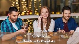  Presentation with smartphones - Presentation enhanced with  background and a  colored foreground