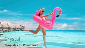  Presentation with luxury hotel - Amazing slide deck having happy-fun-luxury-hotel-vacation backdrop and a arctic colored foreground