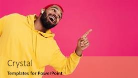  Presentation with african music - Presentation consisting of happy-funky-young-african-wearing background and a yellow colored foreground