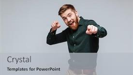  Presentation with funny - Cool new PPT layouts with happy-funny-bearded-man backdrop and a light gray colored foreground