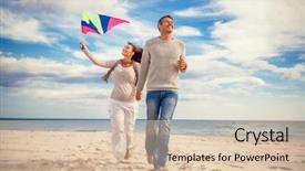  Presentation with funny - Presentation theme consisting of happy funny carefree couple enjoying background and a lemonade colored foreground