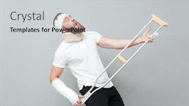  Presentation with happy sad face man - Slide deck consisting of happy-funny-young-man-singing background and a light gray colored foreground