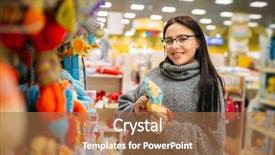  Presentation with happy baby - Audience pleasing PPT layouts consisting of happy future mother in glasses backdrop and a  colored foreground