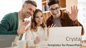  Presentation with gay - Beautiful presentation theme featuring happy-gay-couple-and-adopted backdrop and a soft green colored foreground