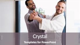  Presentation with waltz - Amazing PPT layouts having happy gay couple dancing waltz backdrop and a gray colored foreground