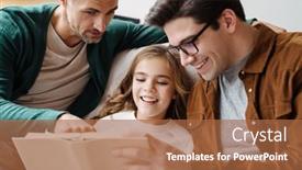  Presentation with parents - Presentation having happy-gay-parents-reading-book background and a red colored foreground