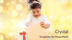  Presentation with red christmas holiday illustration - PPT layouts consisting of happy gifting - holidays christmas birthday childhood background and a  colored foreground