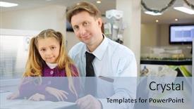  Presentation with floor plan - PPT theme having happy-girl-and-her-father background and a light blue colored foreground