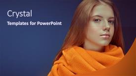  Presentation with dark space - PPT theme featuring happy-girl-teenager-with-lovely background and a ocean colored foreground