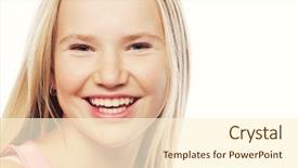  Presentation with dentistry - Cool new theme with happy girl with big smile backdrop and a  colored foreground