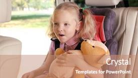  Presentation with teddy bear - Audience pleasing theme consisting of happy girl with teddy bear backdrop and a  colored foreground