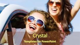  Presentation with unhappay women - Presentation enhanced with happy girles - young pretty women leaning background and a tawny brown colored foreground