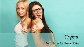  Presentation with bacteria gram positive - Beautiful theme featuring happy girls - funny faces emo backdrop and a seafoam green colored foreground