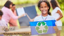  Presentation with summer camp - Amazing PPT theme having happy-girls-and-friends backdrop and a coral colored foreground