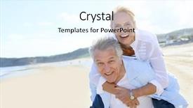  Presentation with giving - Beautiful PPT theme featuring one euriopean bearded fisher man or hunter with ice and hoarfrost on beard is looking to the camera with smile at day time backdrop and a light gray colored foreground.