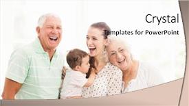  Presentation with grandparents - Presentation theme with happy grandparents playing with their background and a white colored foreground