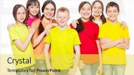  Presentation with teen girls - Amazing presentation having happy group children in school backdrop and a  colored foreground