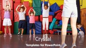  Presentation with together - Slides having happy-group-of-kids-together background and a tawny brown colored foreground