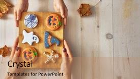  Presentation with daughter mother - Audience pleasing slide deck consisting of happy halloween a mother backdrop and a coral colored foreground