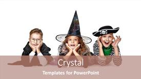  Presentation with emotions - Amazing PPT layouts having happy-halloween-group-of-cute backdrop and a coral colored foreground