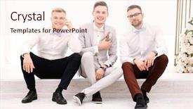  Presentation with happy hour is the best - Cool new slide deck with happy handsome groom with best backdrop and a lemonade colored foreground