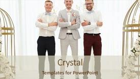  Presentation with best - Amazing presentation design having happy handsome groom with best backdrop and a soft green colored foreground