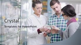  Presentation with drug pharmacy - Colorful theme enhanced with  backdrop and a  colored foreground.