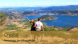  Presentation with france - Amazing slide set having happy-hiker-couple-looking backdrop and a gold colored foreground