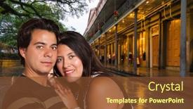  Presentation with louisiana - PPT layouts enhanced with happy hispanic couple enjoying an evening in new orleans louisiana background and a tawny brown colored foreground