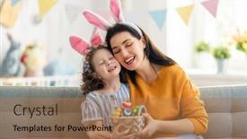  Presentation with happy holiday - Cool new slide set with happy-holiday-mother backdrop and a coral colored foreground