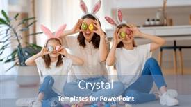  Presentation with children painting - Slide set consisting of happy-holiday-mother background and a teal colored foreground