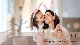  Presentation with happy holiday - PPT layouts with happy-holiday-mother background and a coral colored foreground