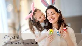  Presentation with happy holiday - Slides having happy-holiday-mother background and a coral colored foreground