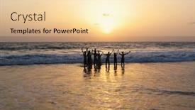  Presentation with happy holiday - Presentation design enhanced with happy holiday background and a lemonade colored foreground