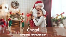  Presentation with merry christmas - Presentation having happy holidays cheerful cute childrens background and a tawny brown colored foreground