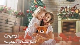  Presentation with christmas kids - Cool new PPT layouts with happy holidays cheerful cute childrens backdrop and a coral colored foreground