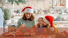  Presentation with loving mom - Presentation theme consisting of happy-holidays-cheerful-mother background and a red colored foreground
