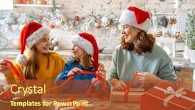 Presentation with loving mom - PPT layouts consisting of happy-holidays-cheerful-mother background and a red colored foreground