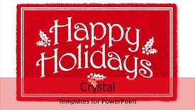  Presentation with christmas holidays - PPT theme enhanced with happy holidays christmas red welcome background and a red colored foreground